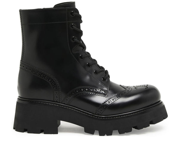 CELINE Celine Triomphe rangers zipped boot in polished bull