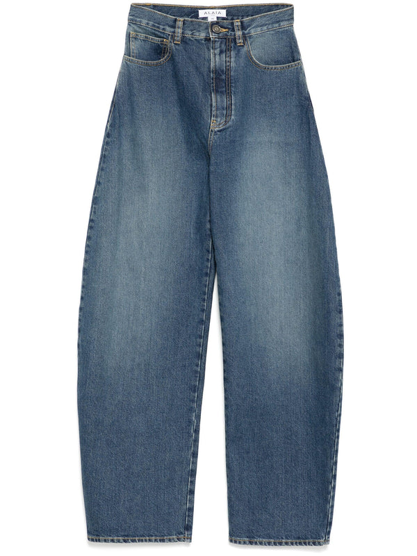Alaïa barrel-leg jeans
