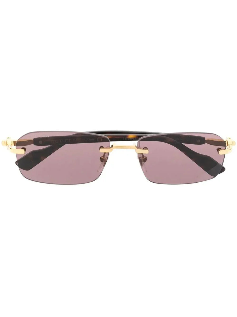 Gucci Eyewear rimless rectangle-frame sunglasses