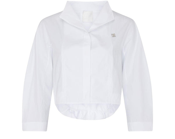 GIVENCHY Cropped shirt in poplin with 4G detail
