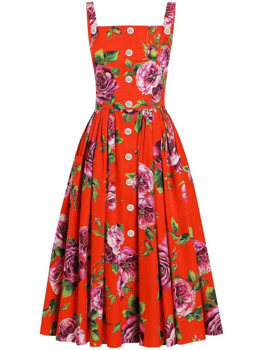 Dolce & Gabbana floral-print midi dress