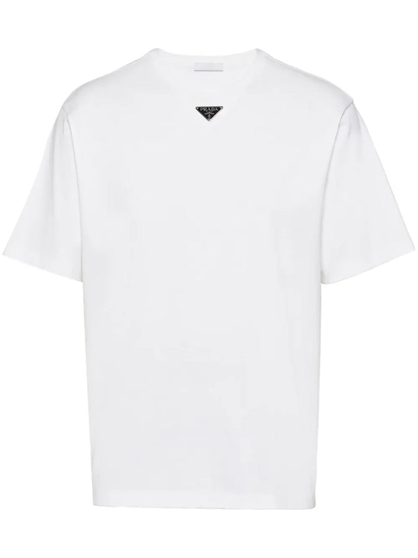 Prada triangle-logo cotton T-shirt