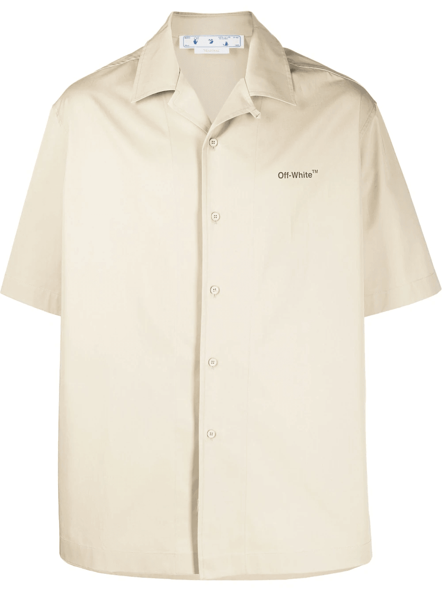Off-White logo-print short-sleeved shirt