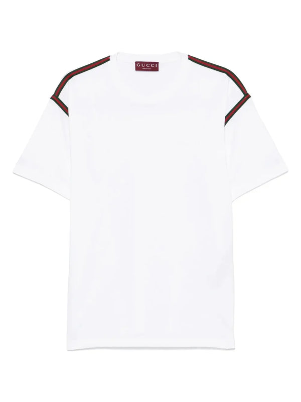 Gucci Web-detail cotton T-shirt
