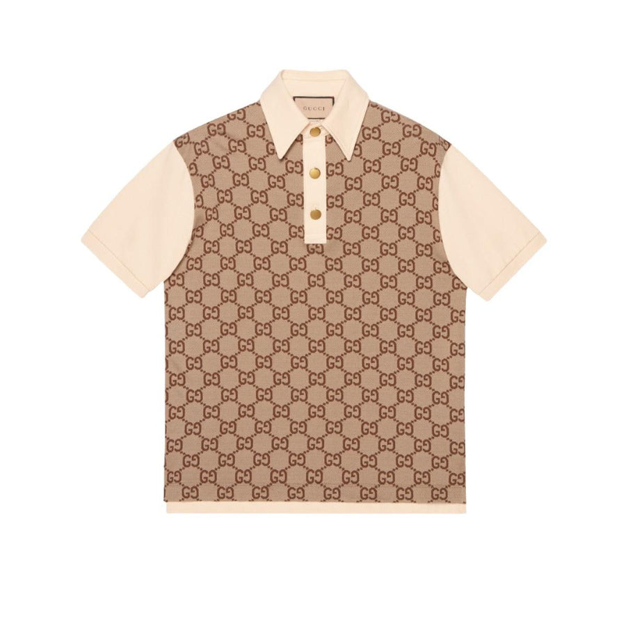 Gucci JUMBO GG COTTON SILK JACQUARD POLO