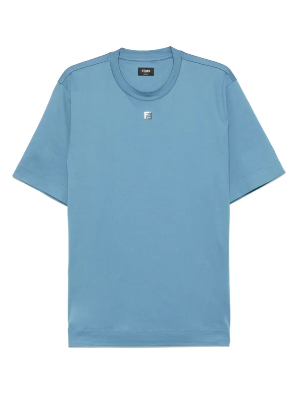FENDI FF logo-plaque cotton t-shirt