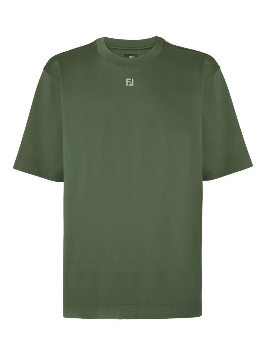 FENDI FF logo-plaque cotton t-shirt