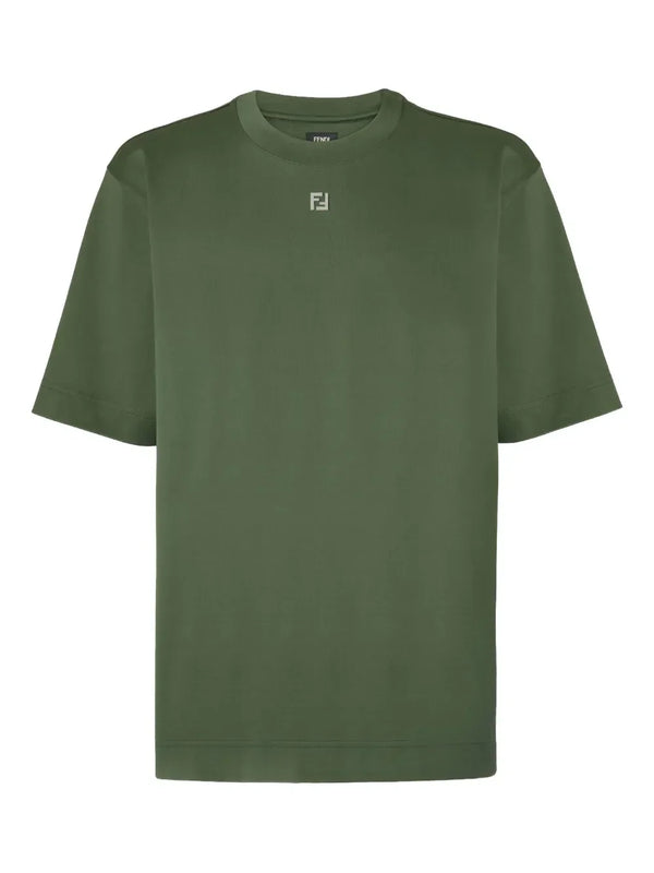 FENDI FF logo-plaque cotton t-shirt
