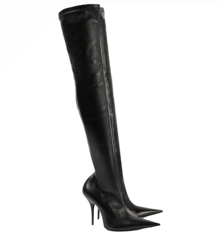 BALENCIAGA Avenue leather over-the-knee boots
