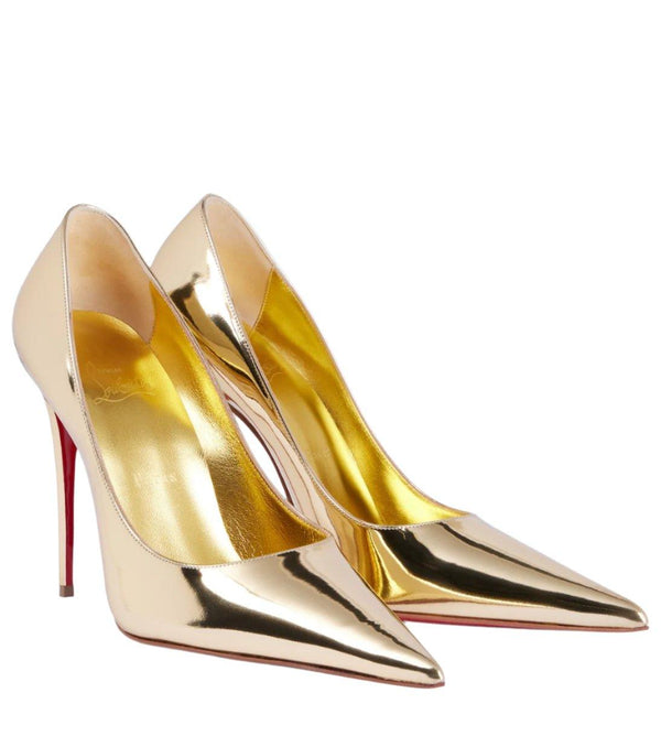 Christian Louboutin So Kate mirrored leather pumps