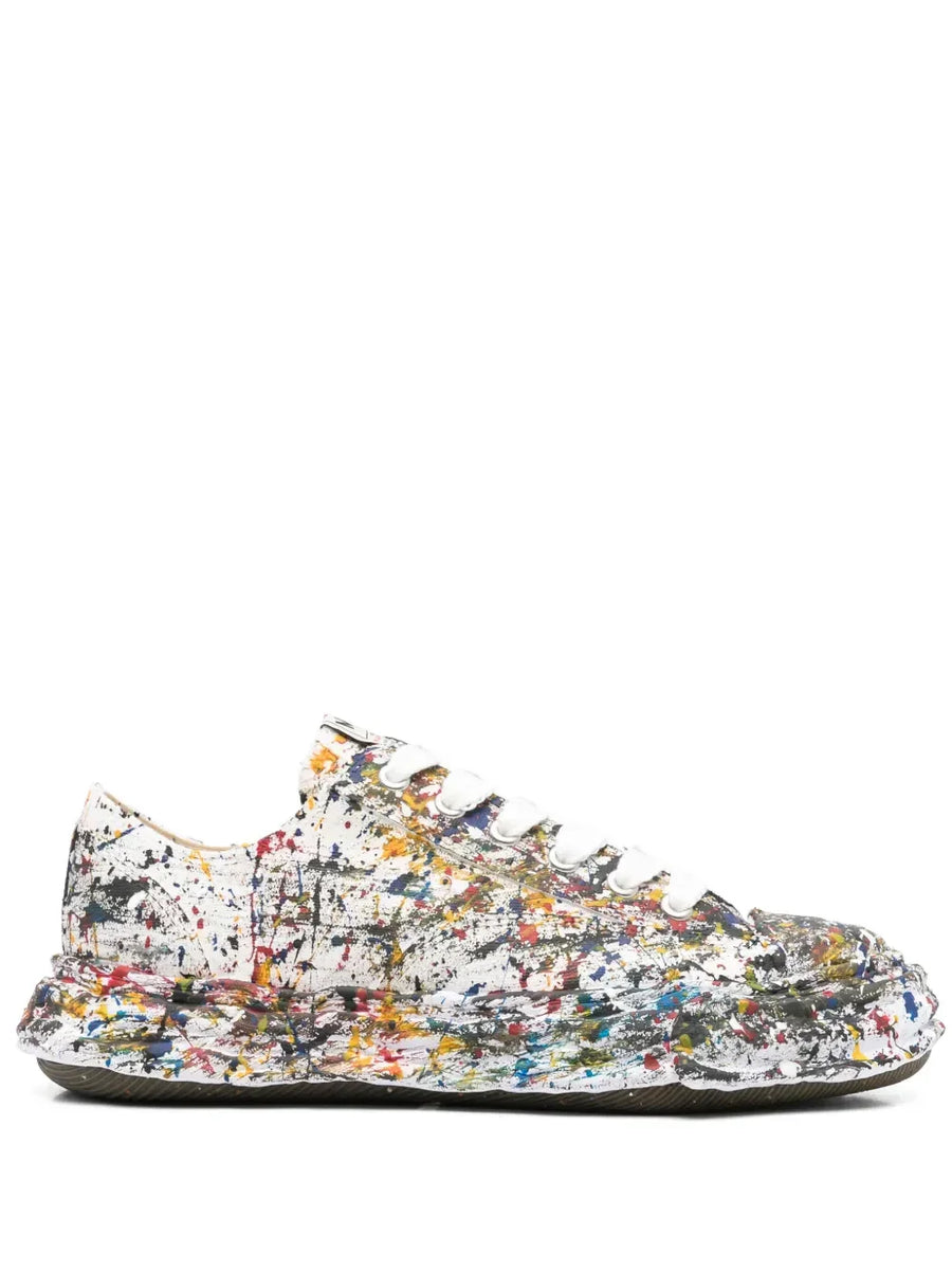 Maison Mihara Yasuhiro Peterson 23 OG Sole Canvas Low 'Sputtering - White' paint splatter