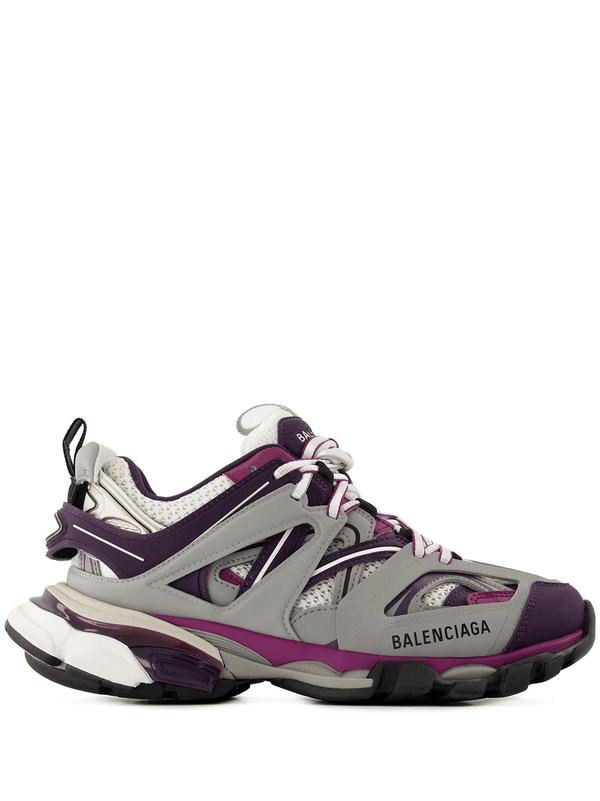 Balenciaga Track panelled-design sneakers grey purple