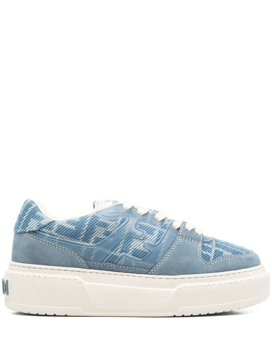 FENDI Match cerulean blue sneakers