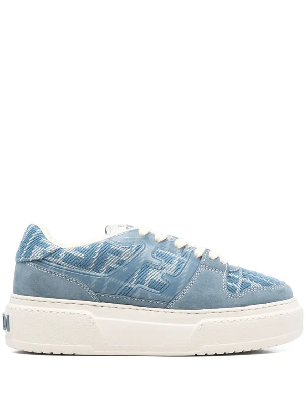 FENDI Match cerulean blue sneakers