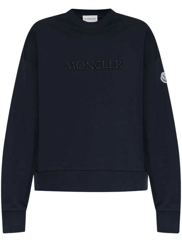 Moncler logo-embroidered cotton sweatshirt