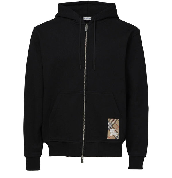 BURBERRY Zipped cotton hoodie