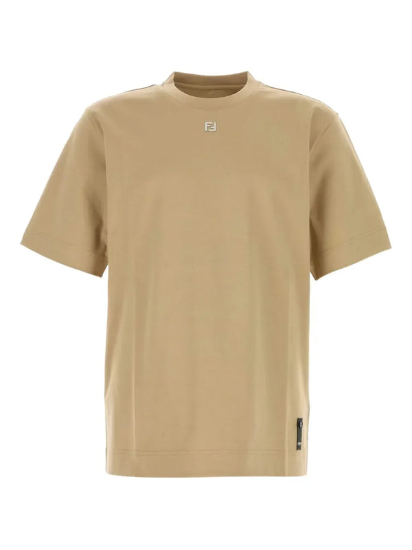 FENDI FF logo-plaque cotton t-shirt