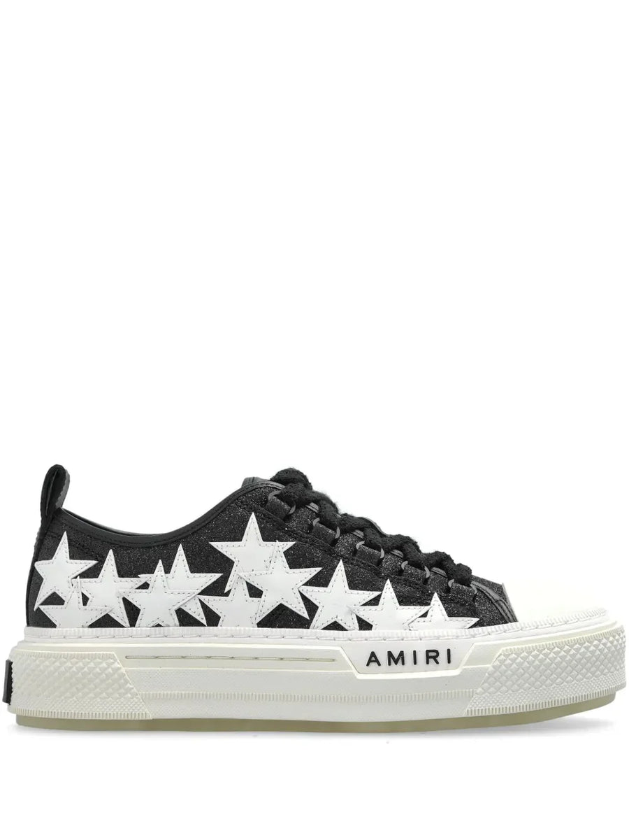 AMIRI Stars Court Glitter Black White sneakers