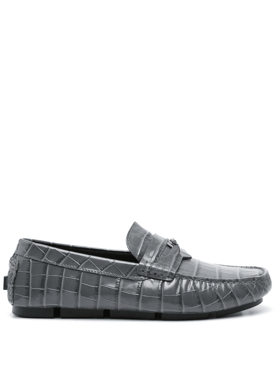 Versace Medusa crocodile-effect loafers