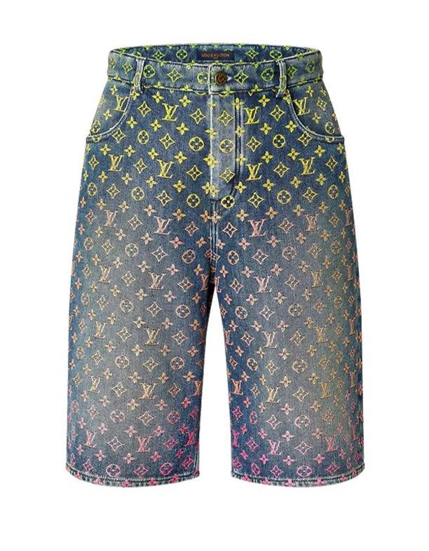Pantalones cortos de mezclilla con monograma arcoíris de Louis Vuitton