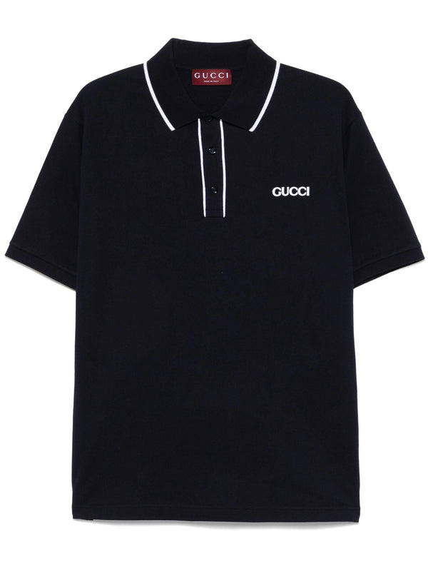 Gucci logo-patch polo shirt