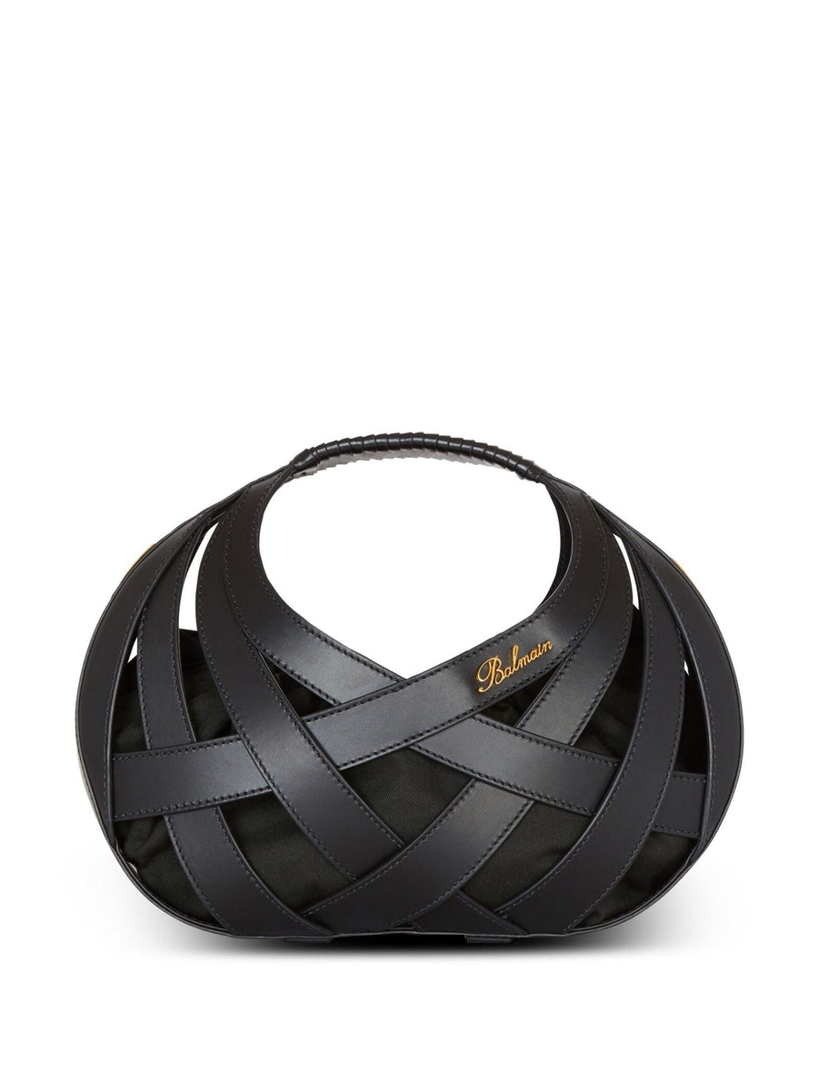Balmain basketweave leather tote bag