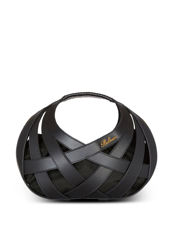 Balmain basketweave leather tote bag