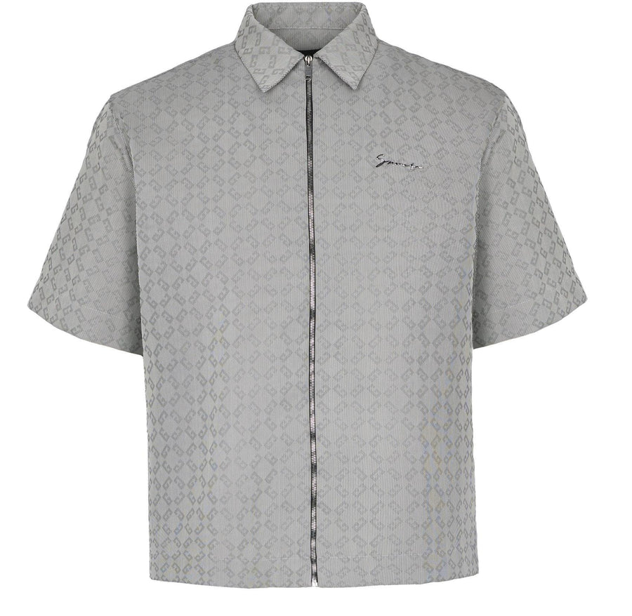 GIVENCHY Zipped shirt in monogram 72 jacquard
