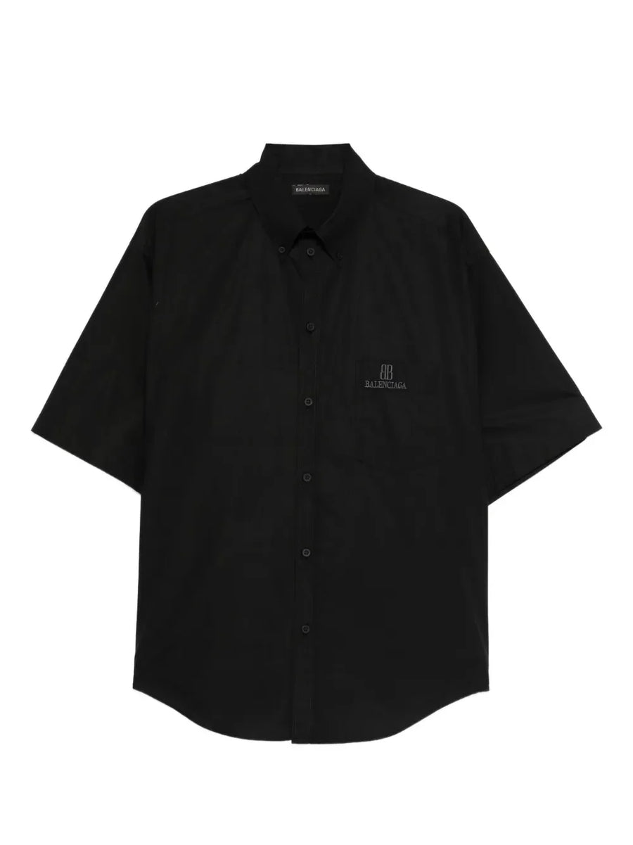 Balenciaga embroidered-logo short-sleeve shirt