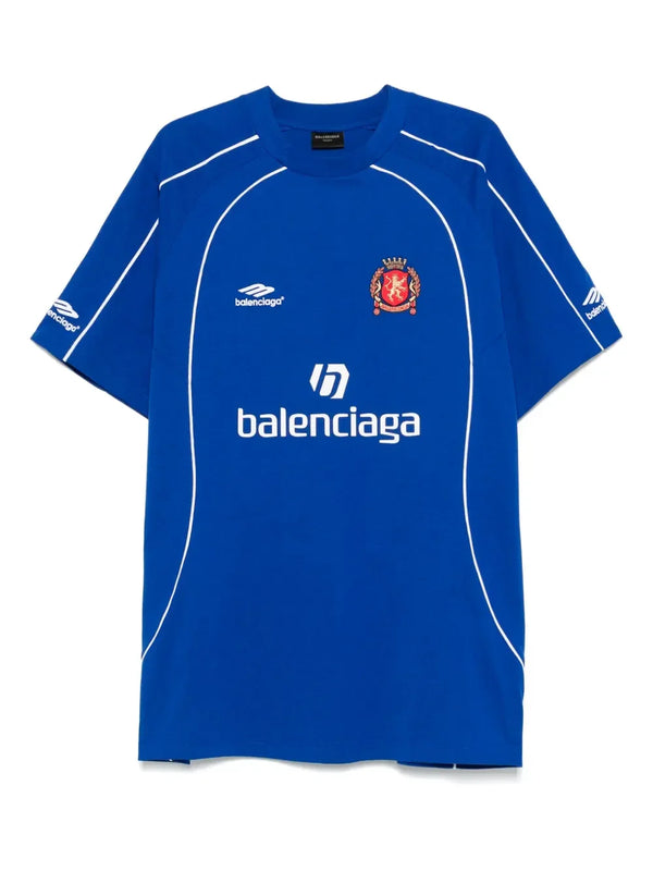 Balenciaga Soccer logo cotton jersey T-shirt
