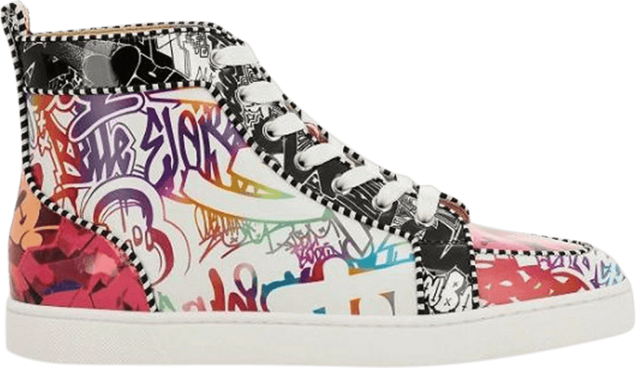 Christian Louboutin Men Rantus Orlato Flat Wallgraf Graffiti High Top Sneaker