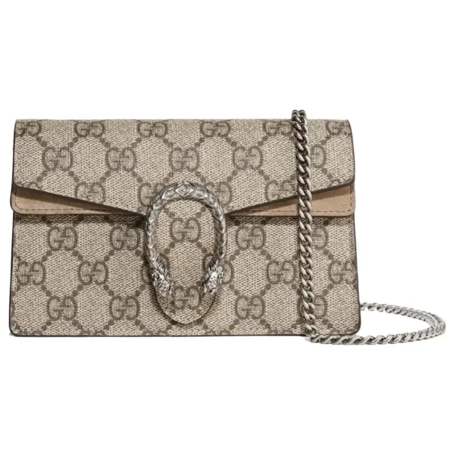 Gucci Beige Super Mini Dionysus GG Supreme Bag