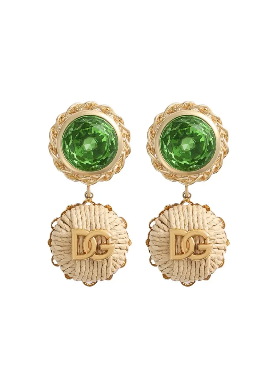 Dolce & Gabbana logo-plaque earrings