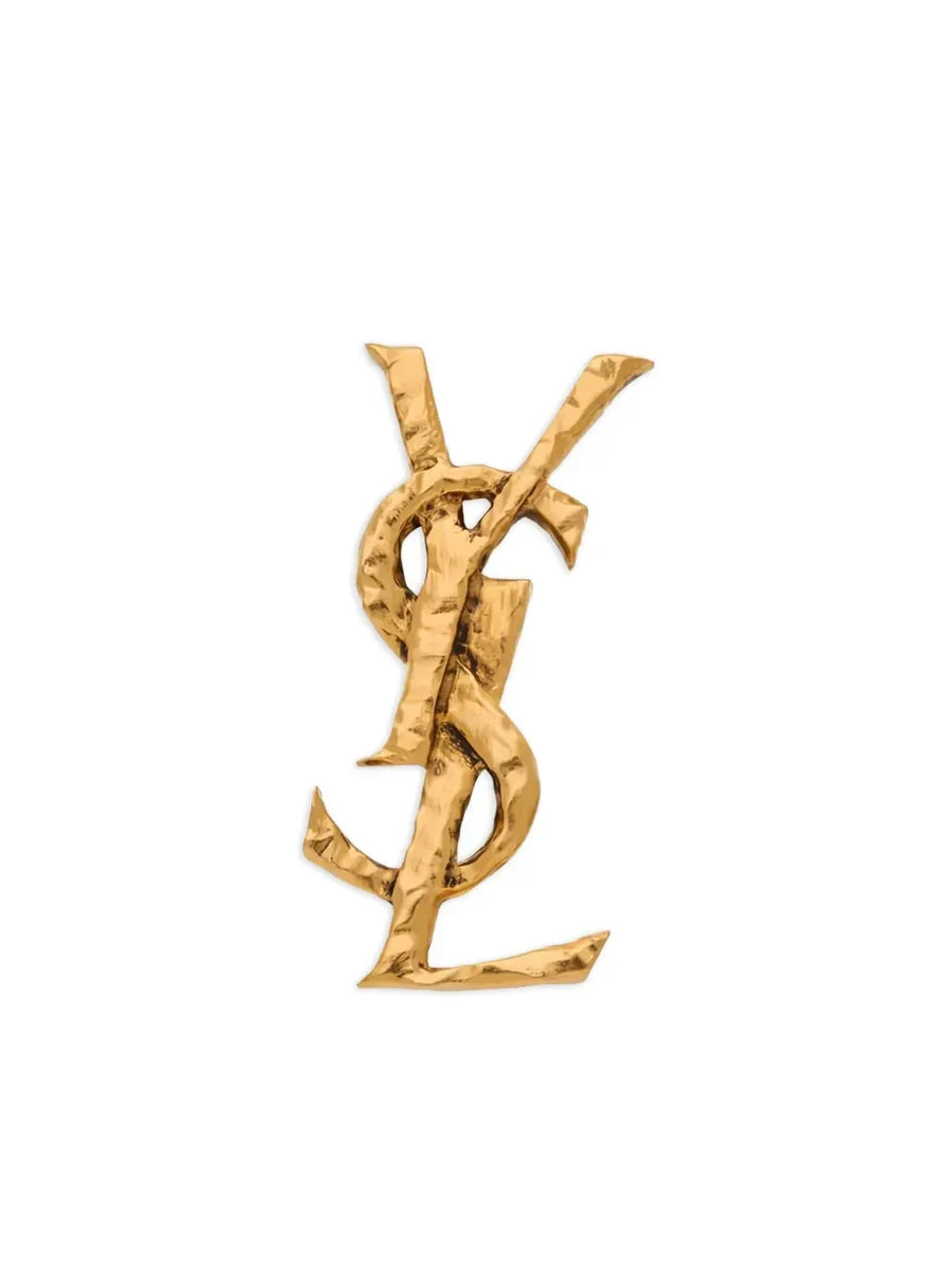 Saint Laurent Cassandre clip-on single earring in gold
