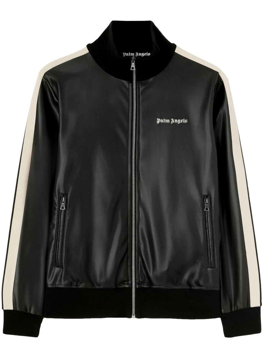Palm Angels logo-embroidered zip-up jacket