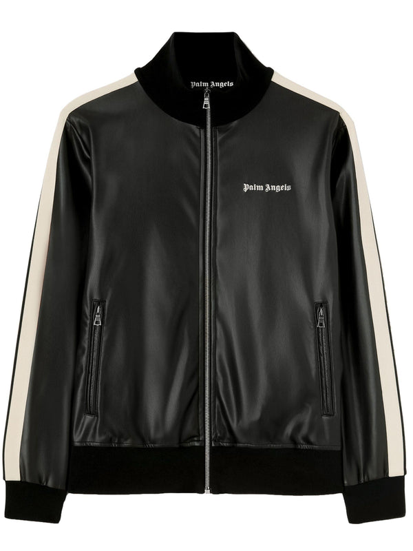 Palm Angels logo-embroidered zip-up jacket