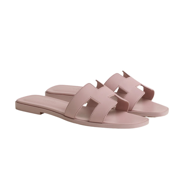 Hermès Oran Rose Cancan sandals