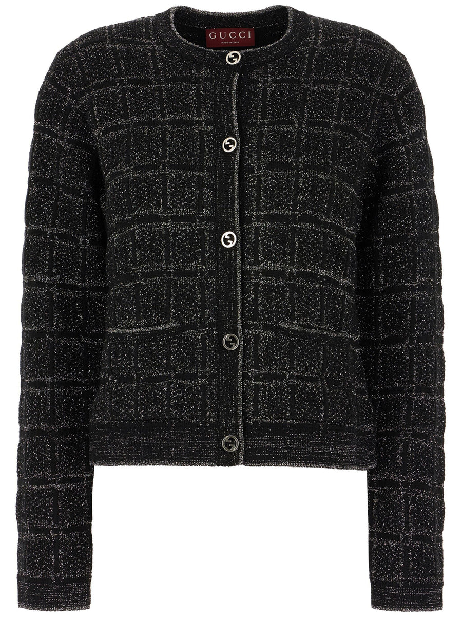 Gucci checked jacquard cardigan