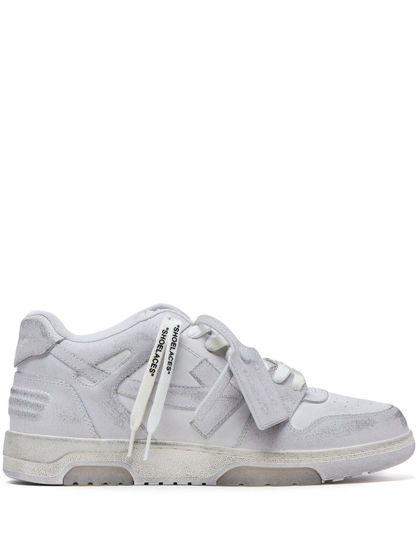 Off-White OUT OF OFFICE VINTAGE LEATHER WHITE GRAY