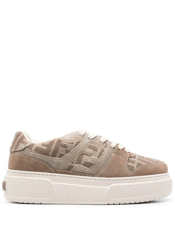 FENDI Match taupe brown sneakers