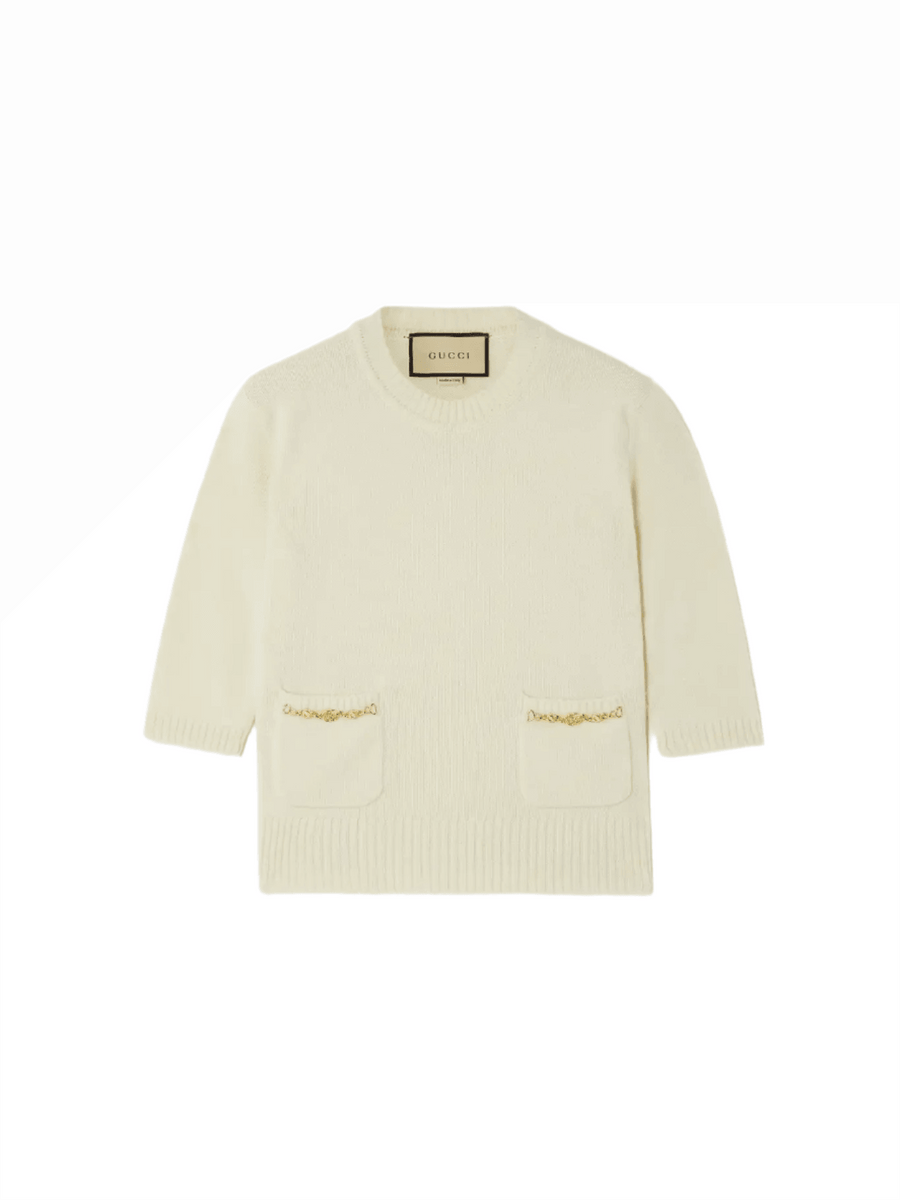 GUCCI Chain-embellished cashmere sweater