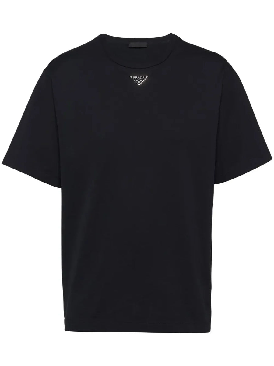 Prada triangle-logo cotton T-shirt
