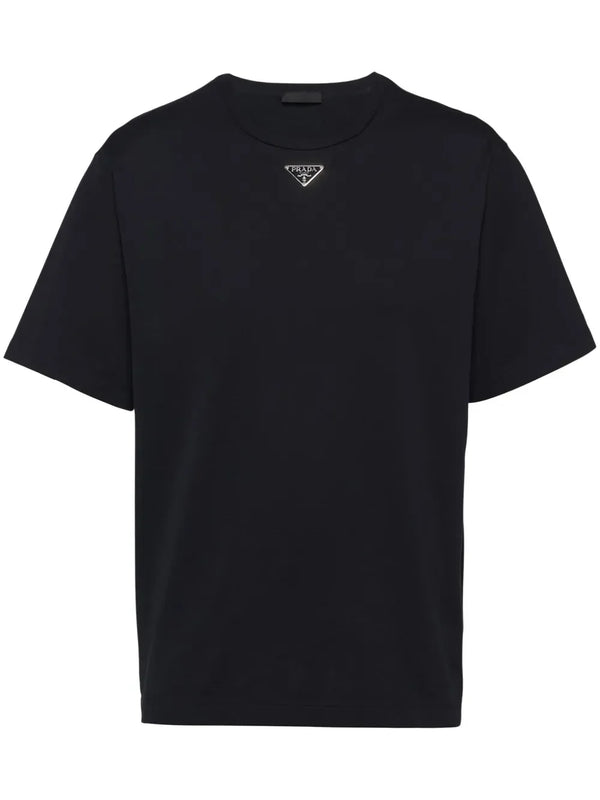 Prada triangle-logo cotton T-shirt