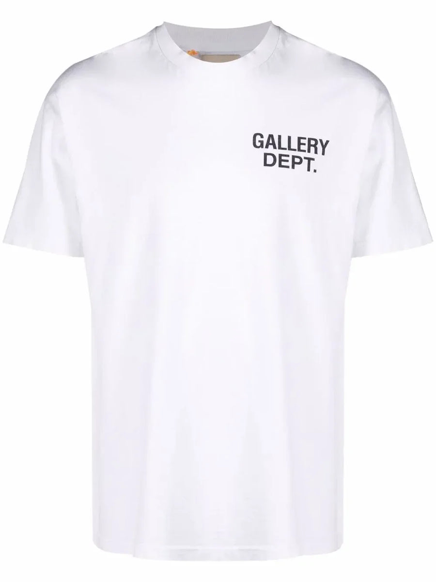 GALLERY DEPT. white logo-print cotton T-shirt