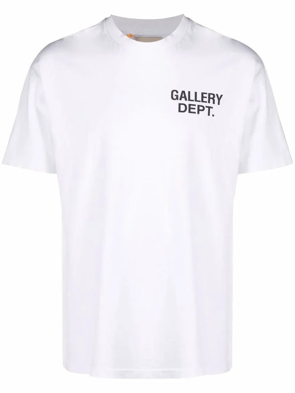 GALLERY DEPT. white logo-print cotton T-shirt