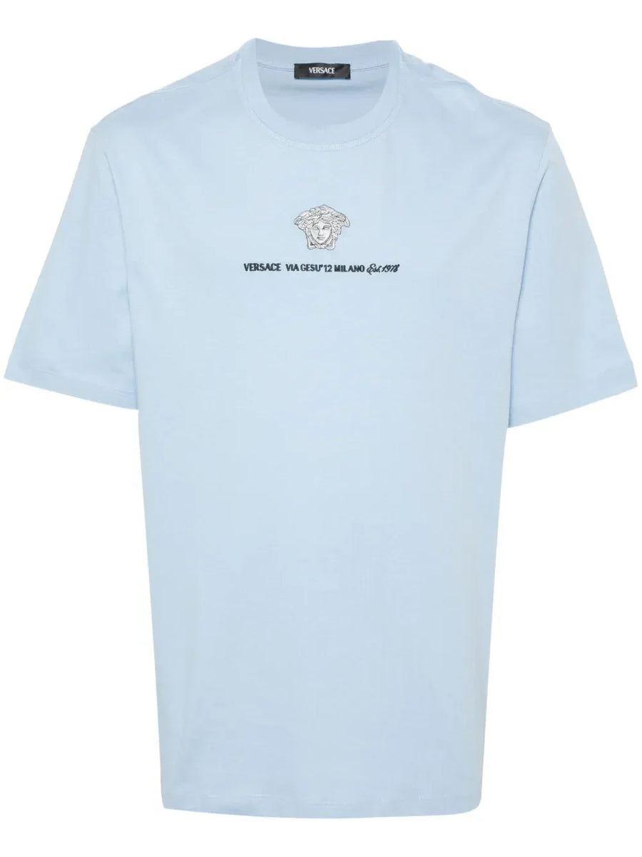 Versace Medusa Milano embroidered T-shirt