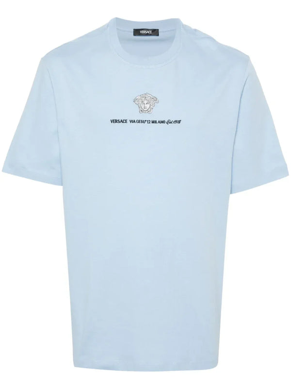 Versace Medusa Milano embroidered T-shirt