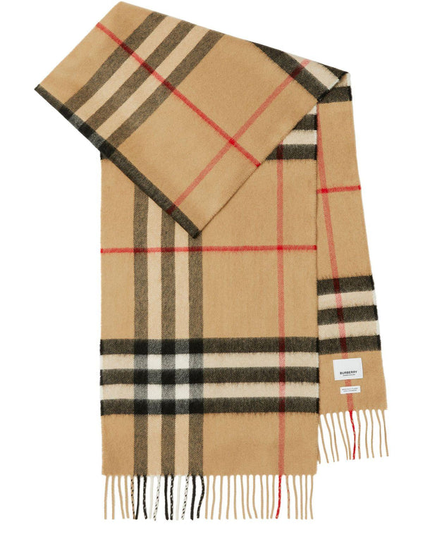 BURBERRY Check cashmere scarf