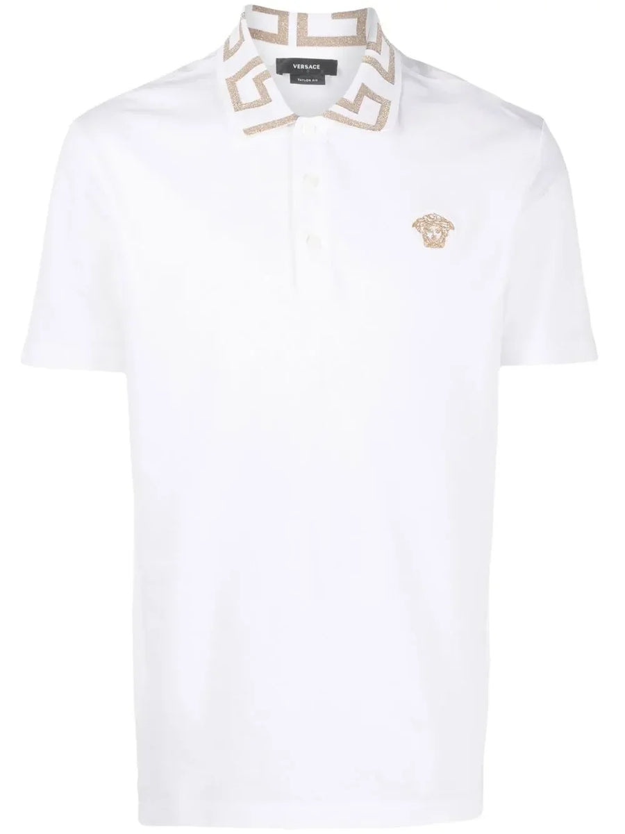 Versace Greca short-sleeved polo shirt