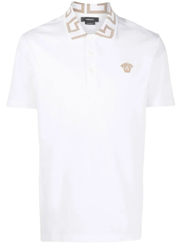 Versace Greca short-sleeved polo shirt